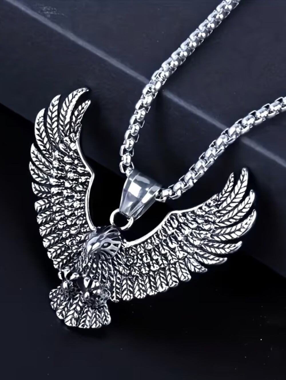 316L Stainless Steel Eagle Silver Necklace Pendant